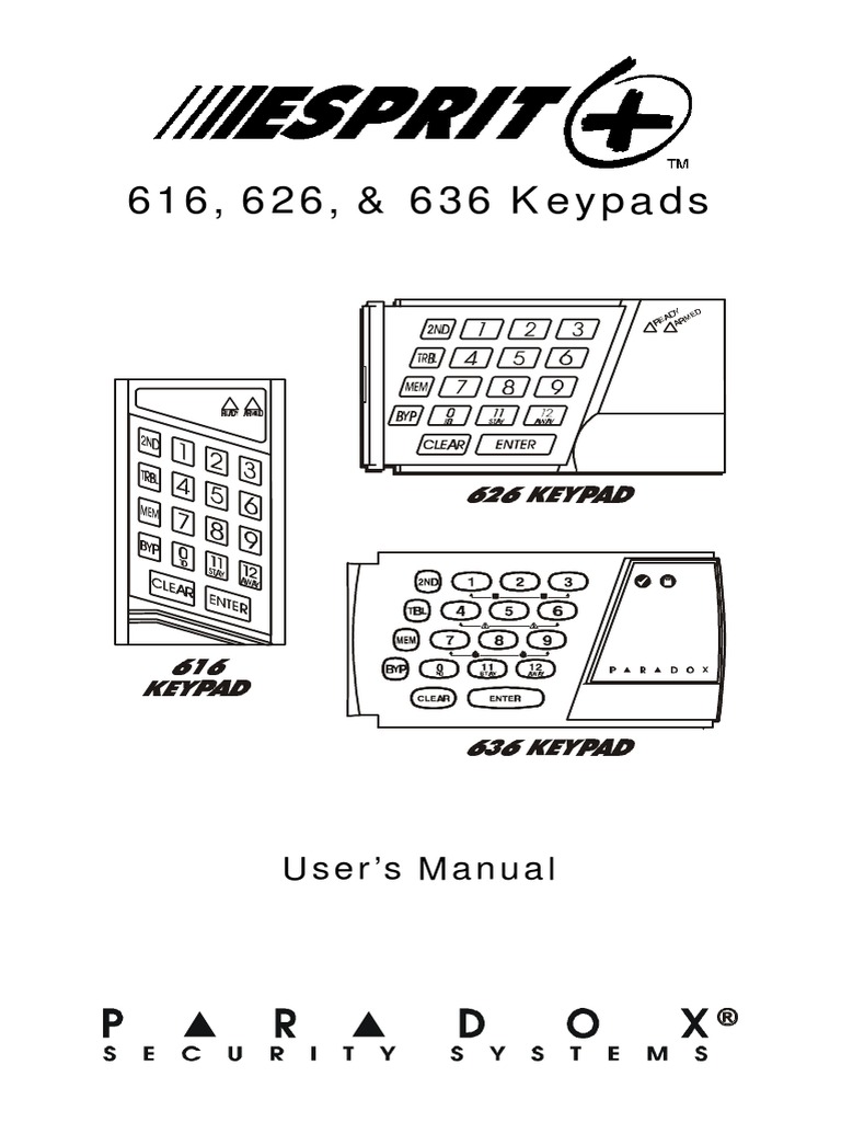 Esprit Keypads User Manual Guide | PDF | Security Alarm | Fire Safety