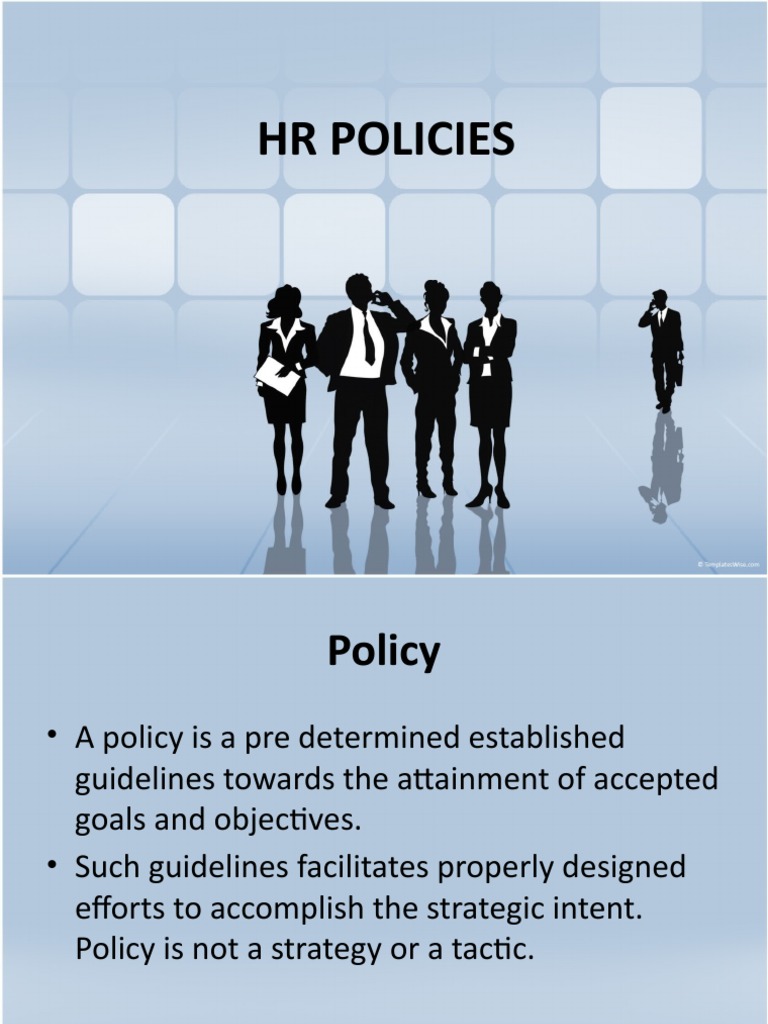 Guidelines for Establishing Comprehensive Human Resource Policies PDF
