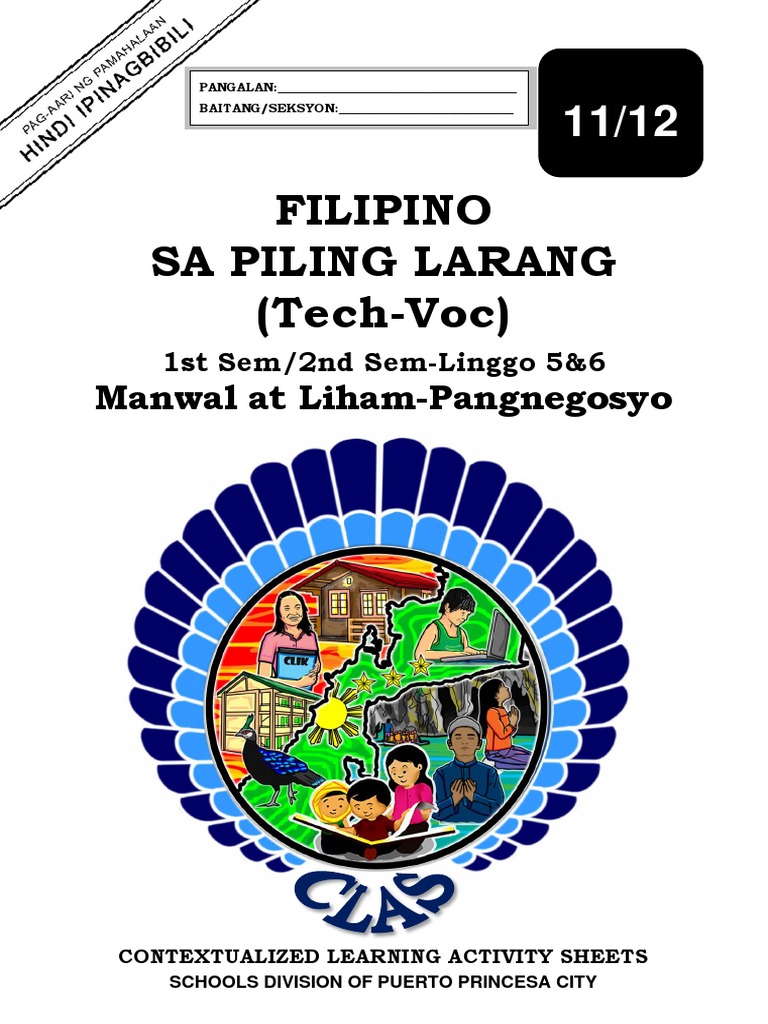 APPLIED - 1112 - Filipino Sa Piling Larang Tech Voc - q1 3 - CLAS 5 6 ...