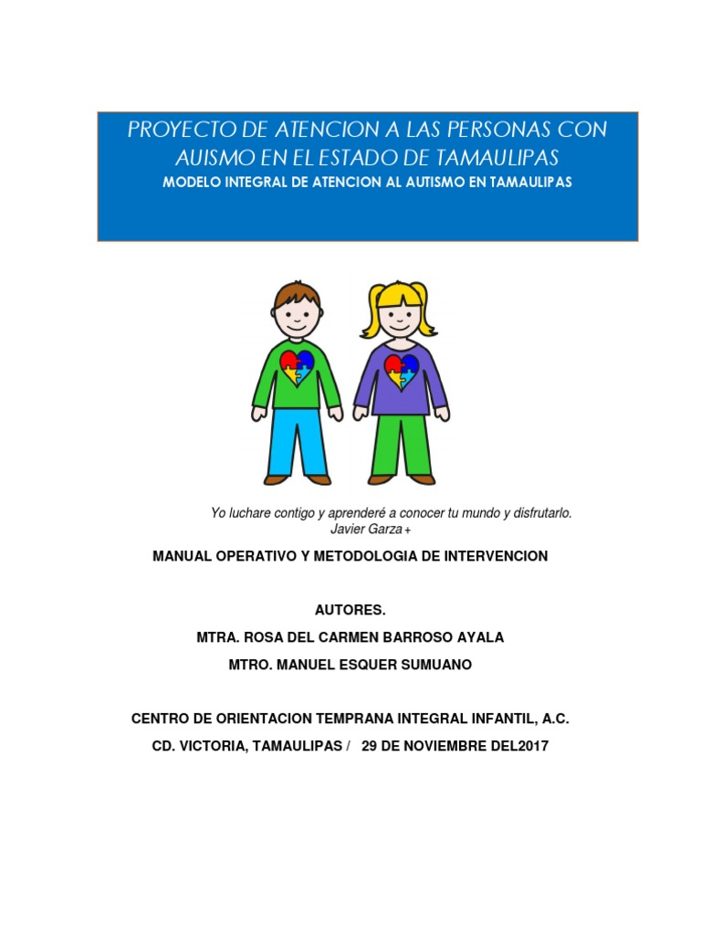 Manual de Modelo Integral de Atencion Al TEA Tamaulipas | PDF ...