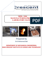 Med2104 Manufacturing Process Lab Manual