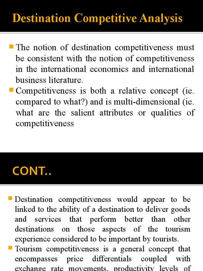 Destination Competitive Analysis | PDF | Tourism | Strategic Management