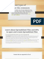(Group 5) Types of Spreadsheet File Extension