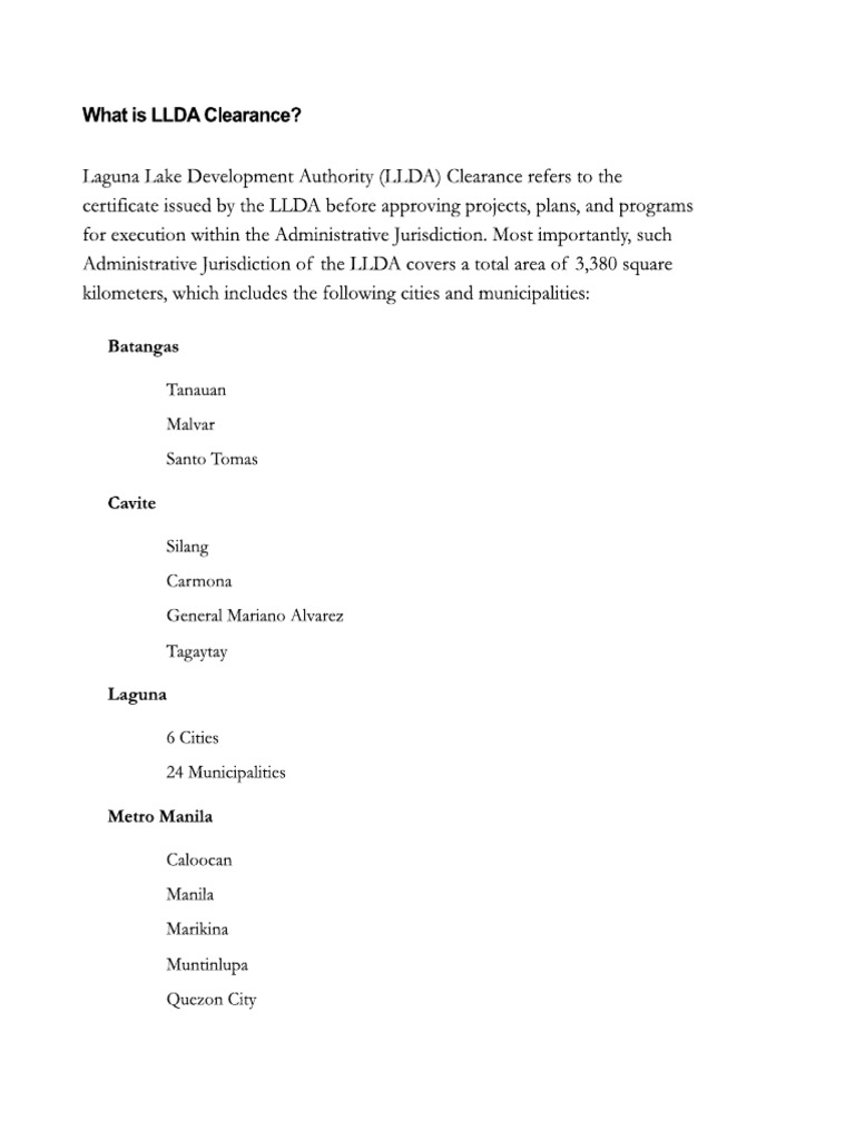 DENR Meaning With ECC, CNC, LLDA Clearances and Compliances A PDF