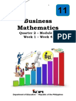 BUSINESS MATH MODULE Week 1 Week 4 Q2 ADM Student