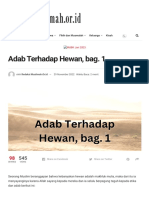 Adab Terhadap Hewan, Bag. 1 - Muslimah - Or.id