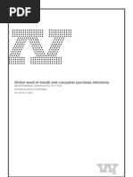 Download Online Word of Mouth and Consumer Purchase Intentions by Timothy John Tucker Noetzel SN62179197 doc pdf