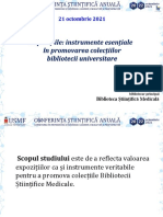 Larisa Solomon, Valentina Boldescu. Expozițiile: Instrumente Esențiale În Promovarea Colecțiilor Bibliotecii Universitare