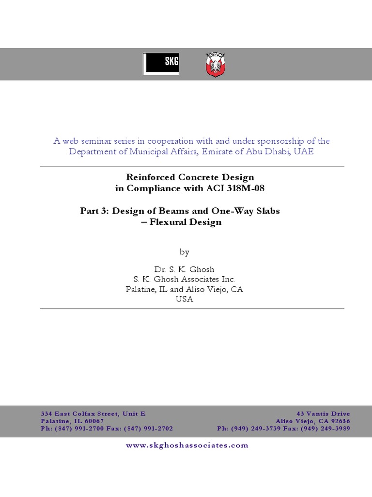 Flexural Design of RC Beams ACI 318M-08 | PDF | Strength Of Materials ...