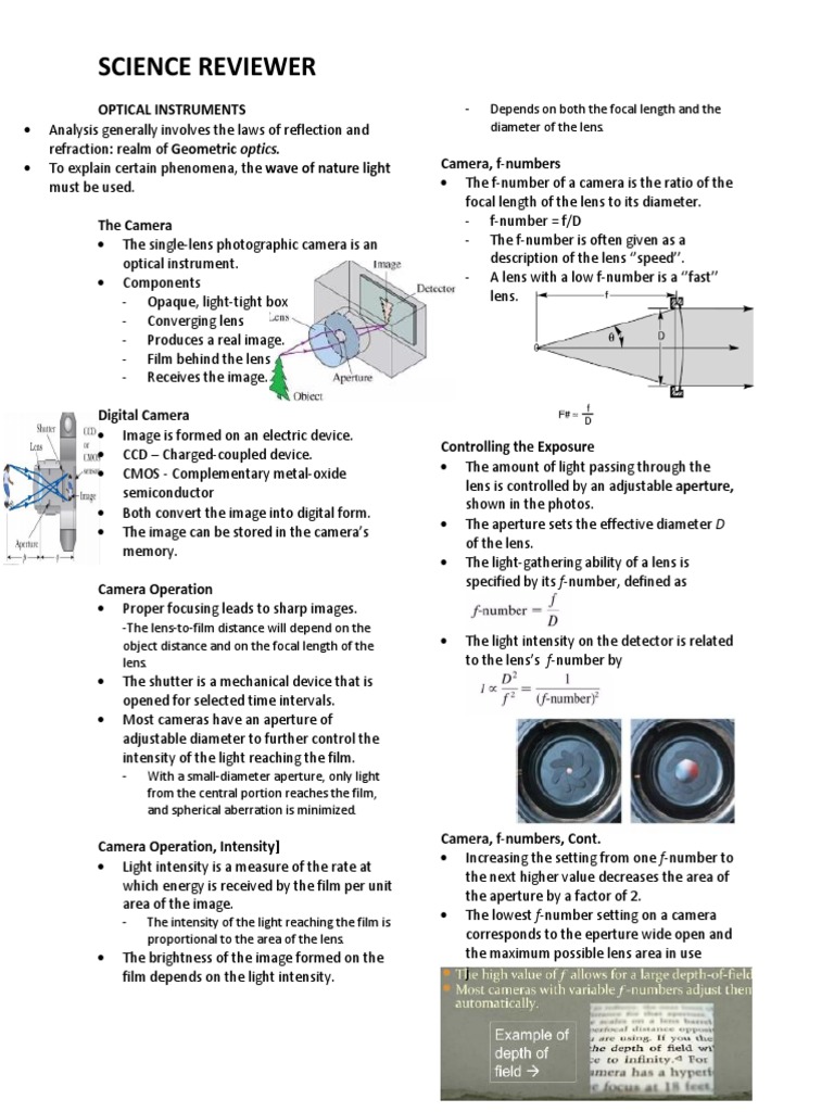 Optical Instruments and Camera Mechanics | PDF | Angular Resolution | Eye