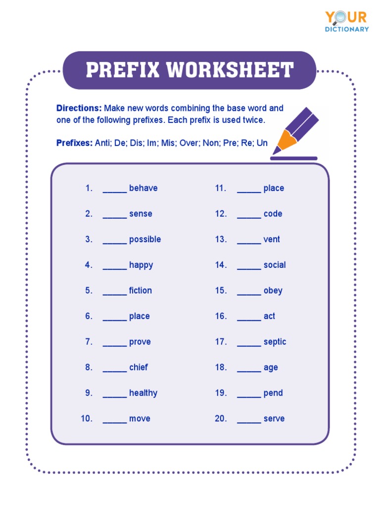 Prefix Practice Worksheet Students | PDF | Career & Growth