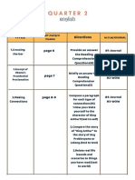 Quarter 2 Learning Plan-English