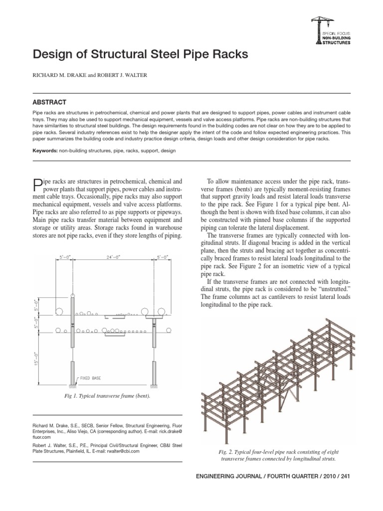 Design of Structural Steel Pipe Racks | PDF
