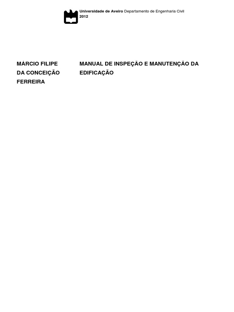 2012 (UA) Manual de Inspeção e Manutenção Da Edificação, PDF, Madeira