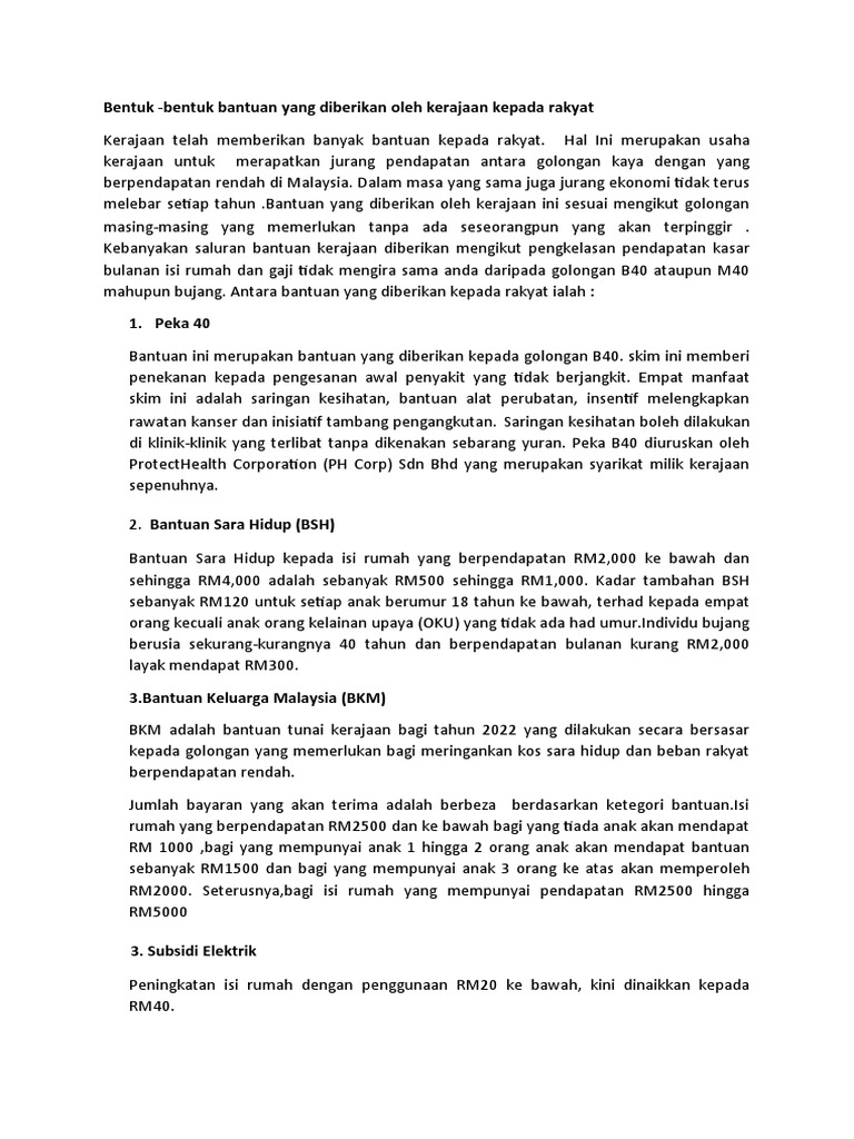 Bentuk Bentuk Bantuan Pdf