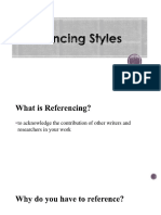 Referencing Style