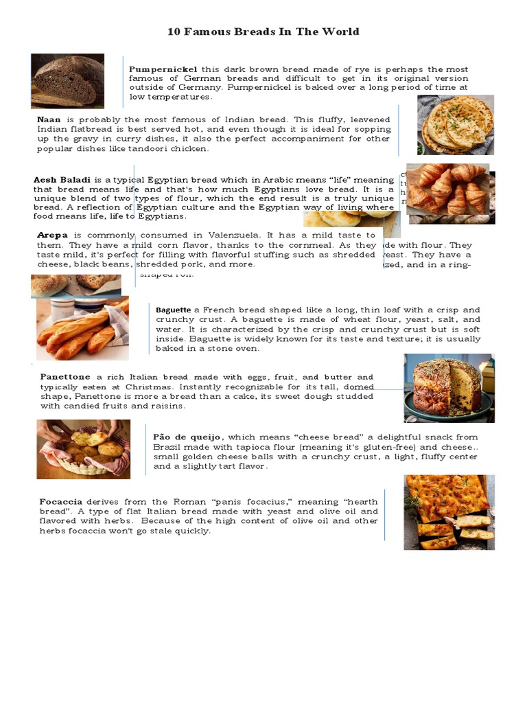 1o Famous Breads in The World PDF Breads Staple Foods