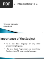 POP - Module-1 - Chapter 2-Structure of C Program