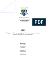 Pets Survey Results