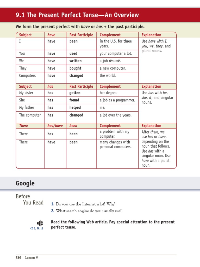 Present Perfect | PDF | Verb | Syntax