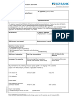 Application For The Issuance of A Bank Guarantee