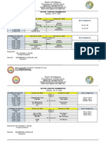 Second Quarter Examination Schedule