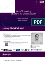 Kick-Off Meeting chatGPT For Cybersecurity - Session 1