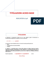 Titolazioni Acido-Base Indicatori Di PH