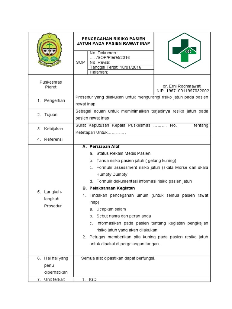 Mengurangi Risiko Kejatuhan Pasien Rawat Inap Pdf