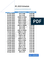 IPL 2023 Full Schedule PDF