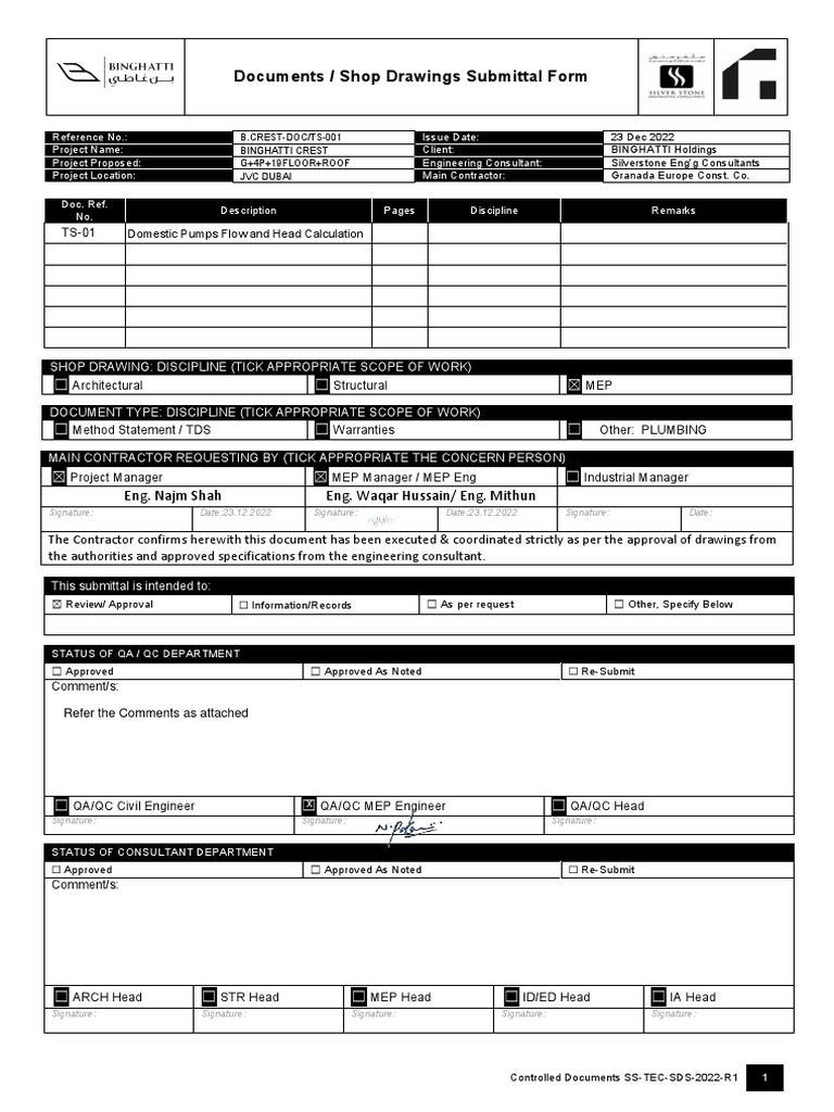 Booster Pump Head Calculation Report | PDF | Pump | Pipe (Fluid Conveyance)