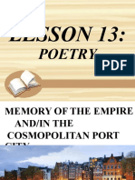 Understanding Cosmopolitan Cities and Postcolonial Poetry
