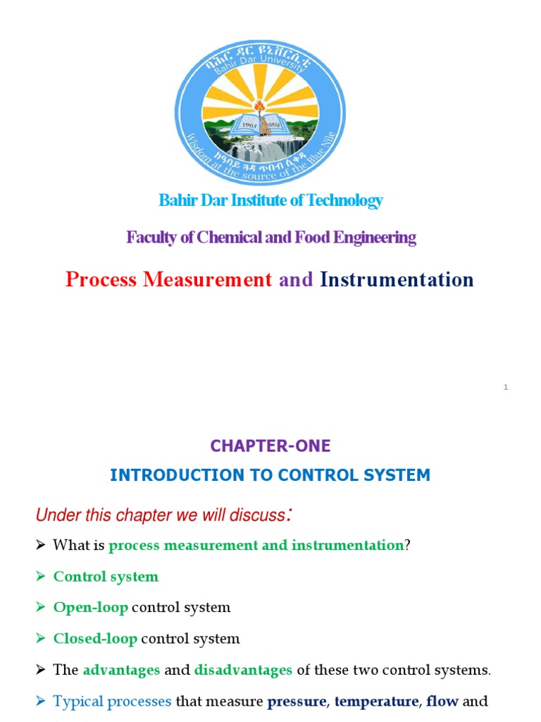 Chapter 1 & 2 | PDF | Control Theory | Instrumentation
