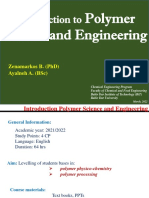 Introduction To Polymer Science and Engineering - I - 2014