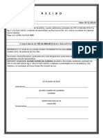 Recibo de venda de veículo Voyage VW por R$32.300