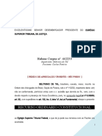 Recurso Ordinario Constitucional Habeas Corpus STF Liberdade Provisoria Furto BC365