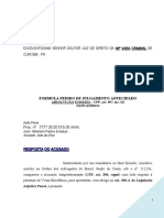 Resposta Acusado Alegacoes Iniciais Estelionato Cheque Pre Datado Modelo 250 BC232