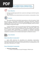 Module 3 - Intercultural Communication