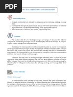 Module 4 - Evaluating Messages and Images