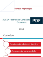 AeP-Aula-04 - Estrutura Condicional Simples e Composta