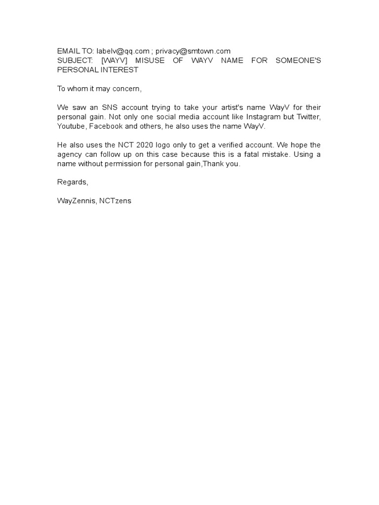 Mass Email Template For Sowayv PDF