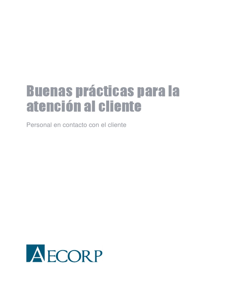 Buenas Prácticas en Atención al Cliente | PDF | Servicio al Cliente ...