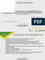 Curso de Formação de Auditores Fiscais Federais Agropecuários Atuantes No Serviço de Inspeção Federal-Certificado 13678