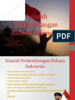 Sejarah Perkembangan Bahasa Indonesia 