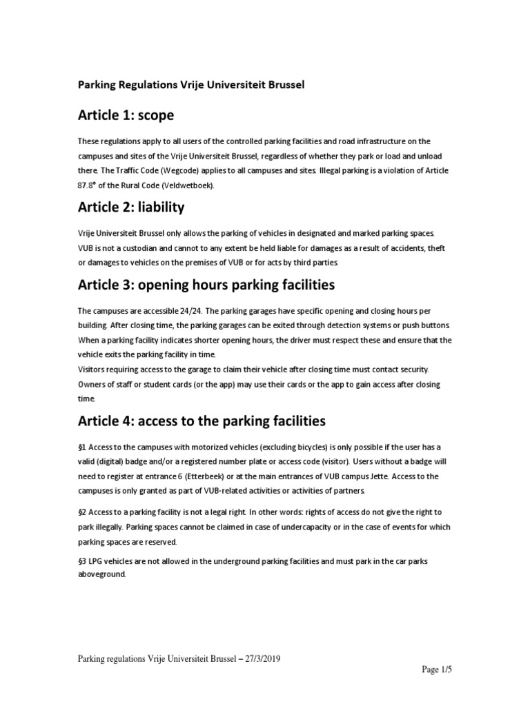 Condo Parking Regulations photo