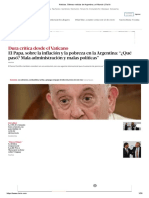 Dura Crítica Desde El Vaticano