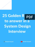 25 Golden Rules To Answer in A System Design Interview