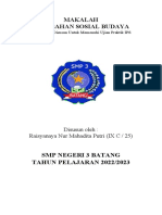 MAKALAH PERUBAHAN SOSIAL BUDAYA IX C (Raisyanaya NMP-25)