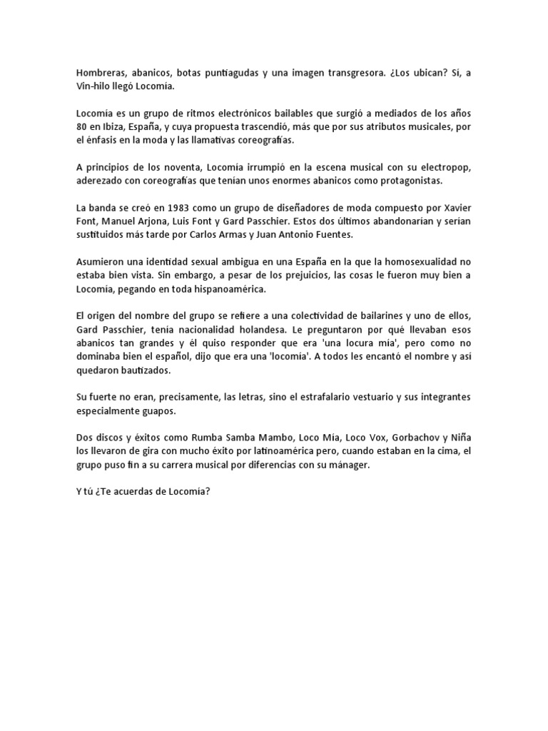 Historia y legado de Locomía | PDF
