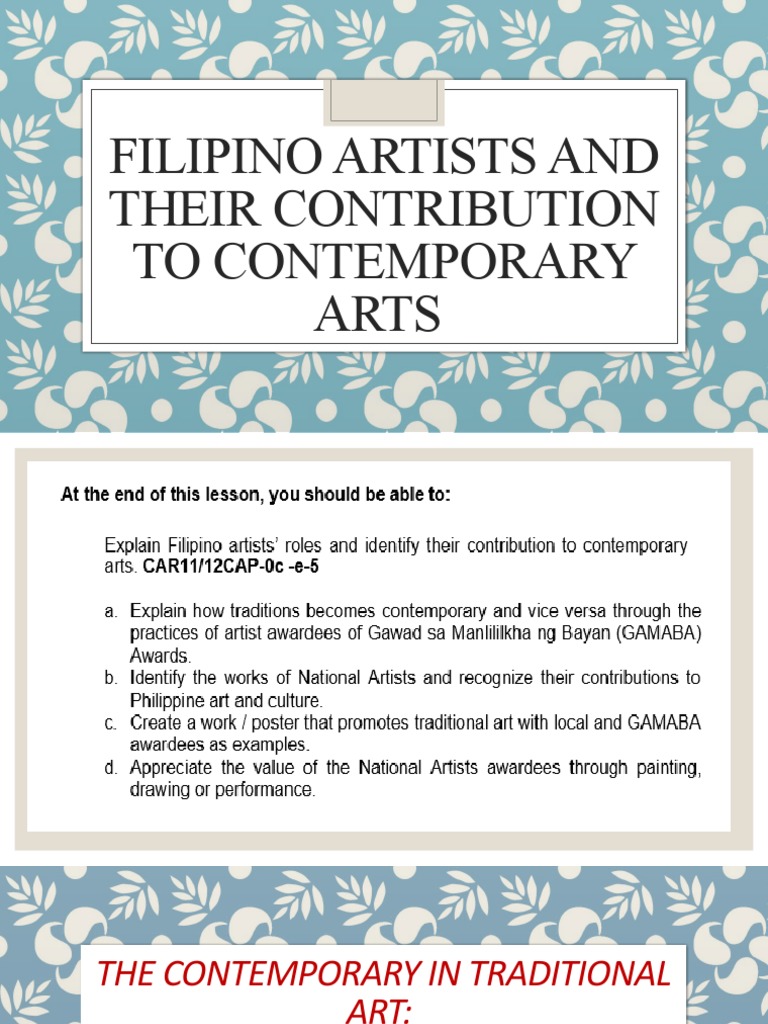 Recognizing Traditional Filipino Art: An Overview of the Gawad sa ...